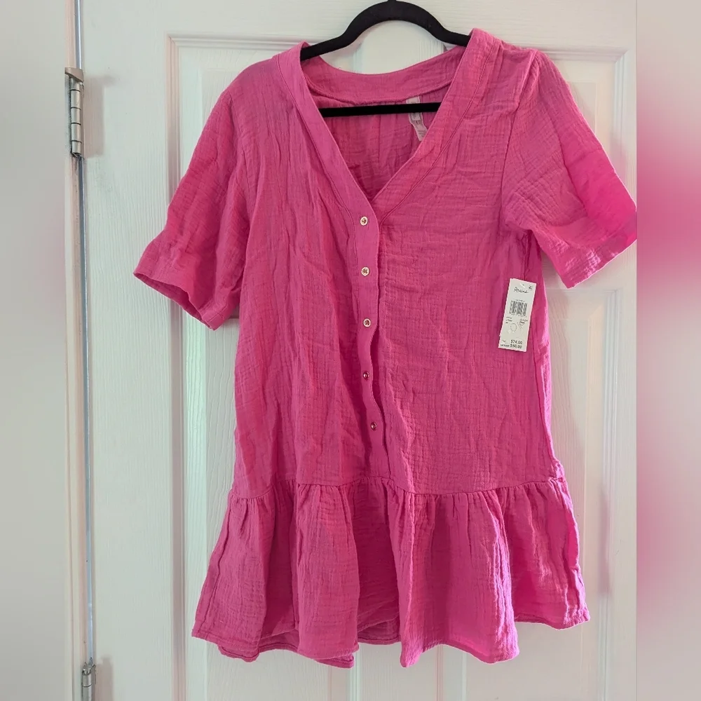 Raisins Juniors' Sol Ruffled Hem Cover-Up Dress #F6 - Picture 5 of 5